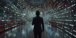 © Miodrag - A Dapper Gentleman Strolls Amidst a Twinkling Pathway of Illumination