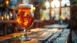 Rustic Beer Glass on Decorated Table