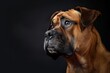 Exquisite studio portrait of a boerboel, showcasing breed's unique features