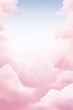 Pink cloudscape in a gradient sky with a painterly and soft style, ideal for backgrounds.