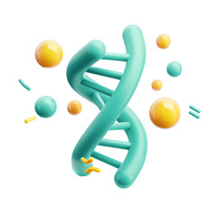 DNA 3d render illustration icon