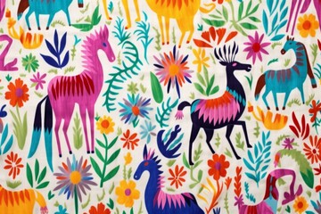 Naklejka na meble Otomi Embroider