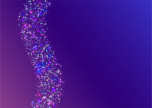 Unicorn Glitter. Glare Texture. Purple Happy Effect. Cristal Dust. 3d Isolated Cristals. Modern Poster. Transparent Serpentine. Neon Sparkle. Pink Unicorn Glitter