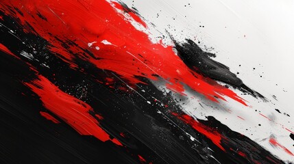 Wall Mural - Red and Black Abstract Flow