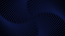 Wave Concentric Animation Abstract Blue Hypnotic Background, Radio Wave Square Shape