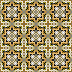 Sticker - Seamless geometric ornament based on traditional arabic art. Moroccan mosaic Girih style.