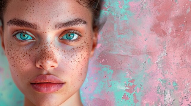 Digital Portrait with Split Background