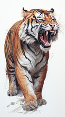 Wall Mural - Angry Tiger