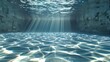 © Mark - Abstract background with a shallow pool under water, sun rays and glare. 3D rendering.