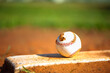 Close Up of Dirty Baseball on Pitcher's Mound