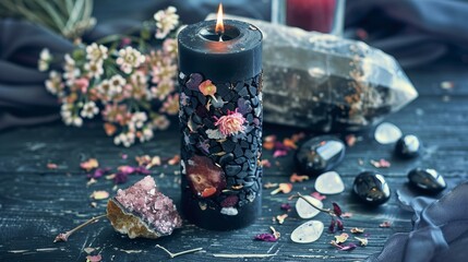 magic black candle.