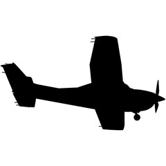 Wall Mural - A silhouette of an airplane