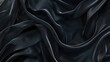 Elegant black satin fabric draped gracefully with soft folds. Luxurious textile design, perfect for backgrounds or fashion concepts. High-quality fabric with a silky texture. AI