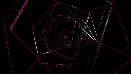 Poster - Red glass structure. Computer generated 3d render