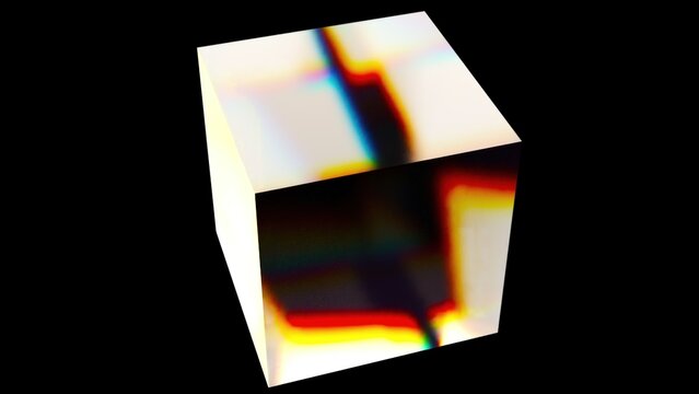 Glossy dispersion element. Computer generated 3d render