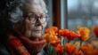 Elderly Woman in a Nursing Home Generative AI