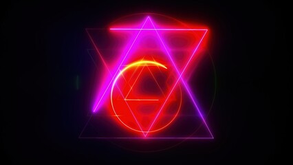 Poster - Magic neon sign. Computer generated 3d render