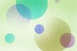 Abstract background in modern art design of geometric circles with texture. Colorful green blue yellow and purple layered in textured 3d pattern.