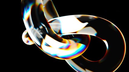 Poster - Glossy dispersion element. Computer generated 3d render