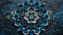 Intricate Quilled Mandala: Symmetry And Precision In Geometric Shapes.