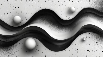 Wall Mural -  Monochrome Fluidity