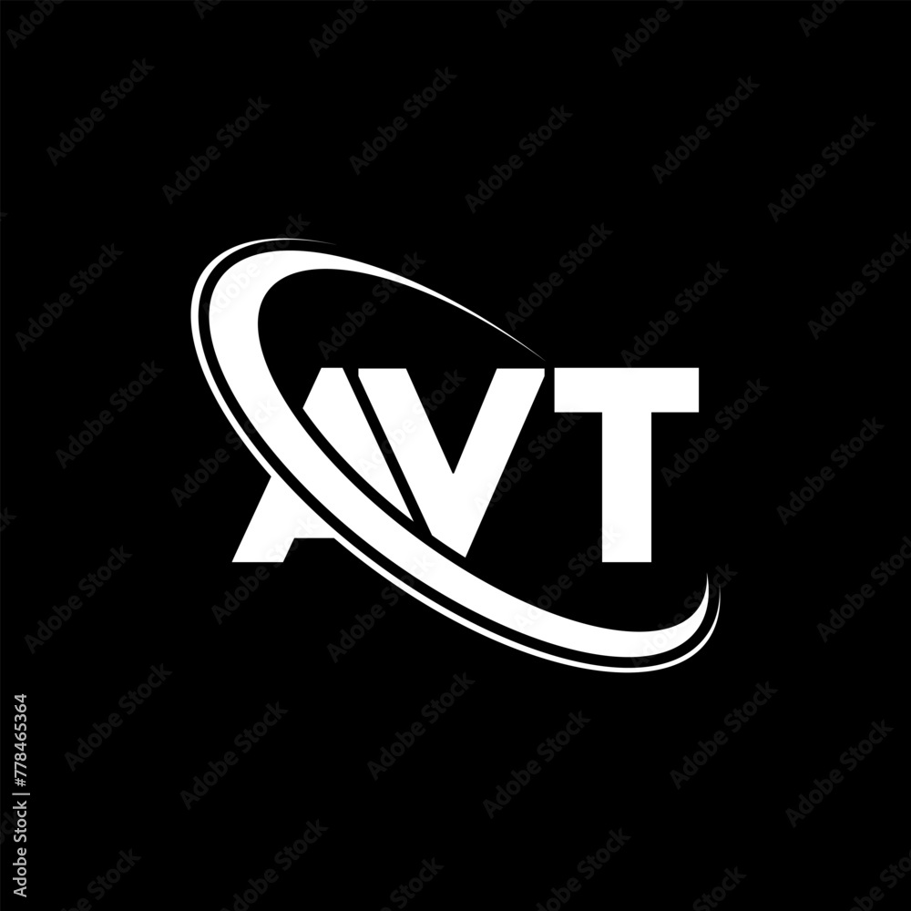 AVT logo. AVT letter. AVT letter logo design. Initials AVT logo linked ...