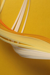 Wall Mural - Yellow, orange color strip gradient wave paper. Abstract texture background.