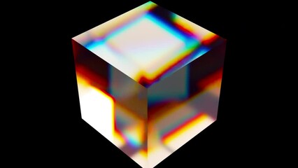 Poster - Glossy dispersion element. Computer generated 3d render