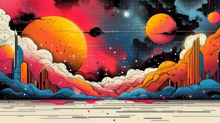 Poster - Cosmic Cityscape