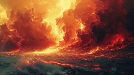 Poster - Oceanic Firestorm