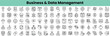 © IconKitty  - Set of business and data management icons. Linear style icon bundle. Vector Illustration