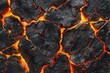 © Lucija - Seamless pattern of molten lava texture, fiery volcanic rock background, hell landscape surface design