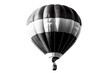 Hot air balloon black and white cut out photo