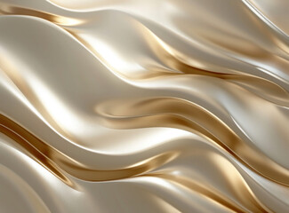 Wall Mural - Abstract golden wavy background