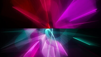 Poster - Colorful Laser Show. Computer generated 3d render