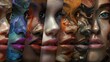 A gallery of diverse facial features, from the curvature of lips to the arch of eyebrows, each detail adding to the unique tapestry of human expression.