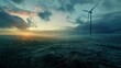 Wind turbine energy windmill power generator wallpaper background
