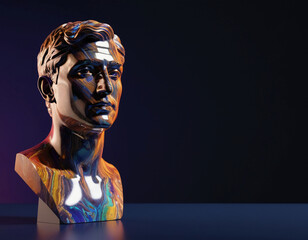 Wall Mural - male bust sculpture artwork