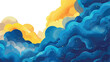 Abstract background with clouds and stars 