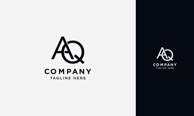 Wall Mural - AQ or QA initial logo concept monogram,logo template