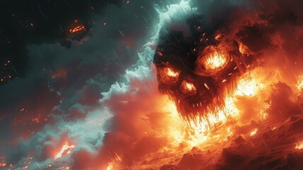 Poster -  Hellfire Skull