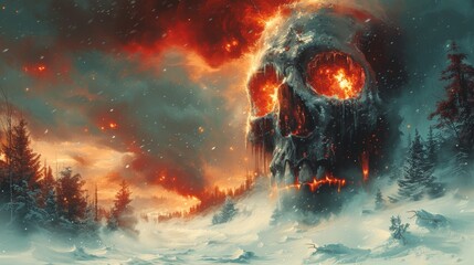 Canvas Print - The Winter's Infernal Guardian