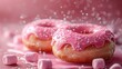 donuts with pink glazing