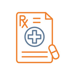 Sticker - Prescription Line Two Color Icon