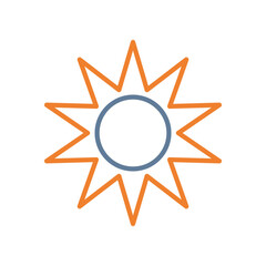 Wall Mural - Sun Line Two Color Icon