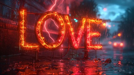 Neon Love Rain