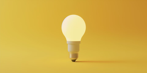 Wall Mural - Light with plain yellow background	