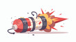Dynamite bomb dynamite bomb with timer. cartoon ill