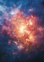 Wall Mural - galaxy and sky wallpaper and cosmic nebula. generative ai