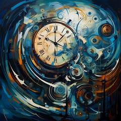 Wall Mural - Abstract representation of the concept of time. 